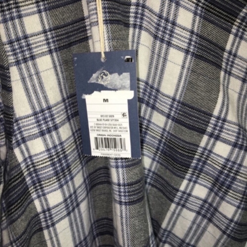 NWT Universal Thread Blue Plaid Blouse - Picture 2 of 6